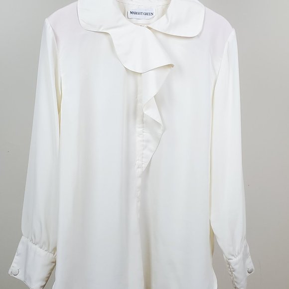 Vintage Margot Green Blouse from 90's - Picture 3 of 7